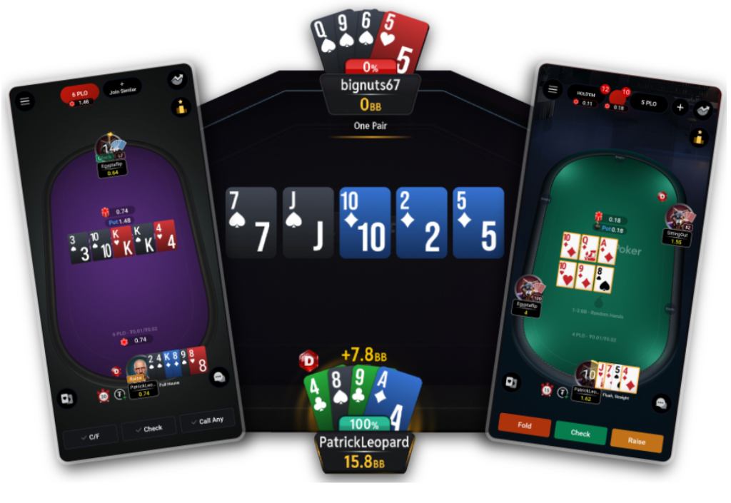 GGPoker desktop lobby with game categories on the left and the table list in the centre
