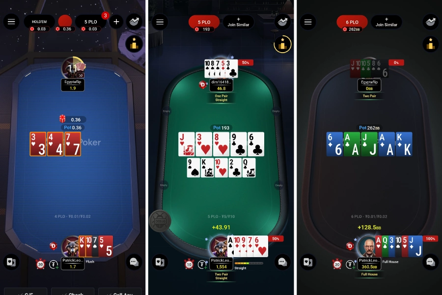 GG撲克奧馬哈系列（PLO、PLO5、PLO6）的遊戲入口圖示